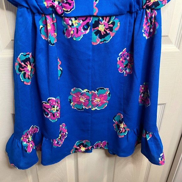 Lily Pulitzer Royce Blue of Corsage Auburn Dress Floral Small - Picture 8 of 10